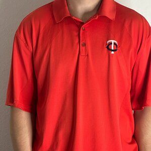 Nike Golf Minnesota Twins Mens XL Red Dri-Fit Short Sleeve Shirt Performance MLB